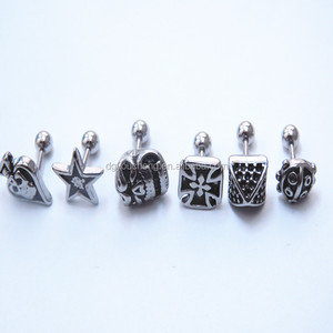 <span class=keywords><strong>Cicuta</strong></span> unisex hombres punk pendientes fresco círculo aro - Product Image 1