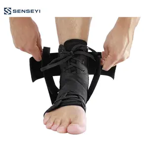 Adjustable Breathable Elastic Neoprene Lace Up Ankle Support Brace