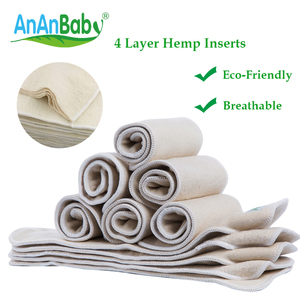 Ananbaby pañales soaker ecológica natural bebé algodón cáñamo inserciones pañales - Product Image 1