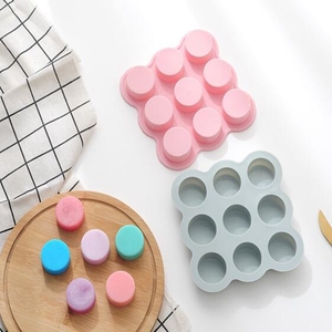 Moldes de silicona personalizados para jabón, <span class=keywords><strong>9</strong></span> moldes de silicona para jabón, pequeños, cilíndricos, DIY, para hornear y postres - Product Image 5