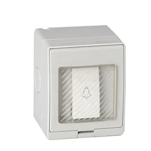 IP55 250VAC 20A 1 Gang Botão da Campainha Interruptor de parede À Prova D' Água