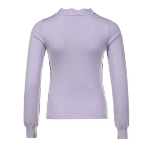 Maglione Vintage da Donna <span class=keywords><strong>con</strong></span> Motivo Floreale <span class=keywords><strong>in</strong></span> <span class=keywords><strong>Pizzo</strong></span> Lavorato a <span class=keywords><strong>Maglia</strong></span> <span class=keywords><strong>con</strong></span> <span class=keywords><strong>Pizzo</strong></span> Viola Top Base per Signore Stile Autunnale - Product Image 2