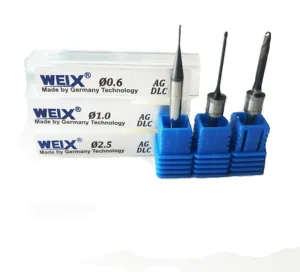 Weix manufacture carbide CNC made dental milling burs for CAD CAM program cutting zirconia blocks AG machine