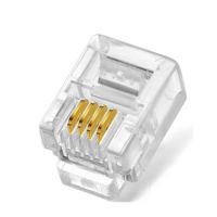 Conector UTP/FTP Cat6 Cat5 Cat5e RJ11 RJ45, Cable de red trenzado, 8P8C terminal, enchufe Modular chapado en oro
