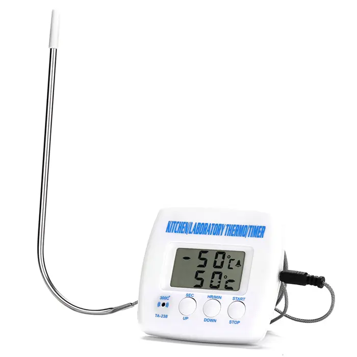 Gratis Verzending Super Digit Lcd Probe Voedsel Hoge Nauwkeurigheid Digitale Thermometer Temperatuur Meter Bbq Thermometer Klimaat Timer