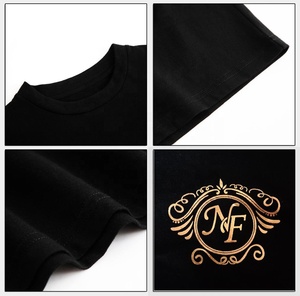 Custom Printing Black Short Sleeve 100% Cotton <strong>t</strong> <strong>Shirt</strong> <strong>Men</strong> - Product Image 6