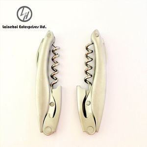 ที่เปิดขวดไวน์ที่เปิดจุกไวน์พร้อมสลักด้วยเลเซอร์ทำจากโลหะโค้งหรูหราพร้อมโลโก้สีเงินที่กำหนดเอง - Product Image 6