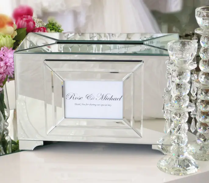 Veranstaltung Hochzeit Geschenk Glas Gespiegelt Wishing Well Box