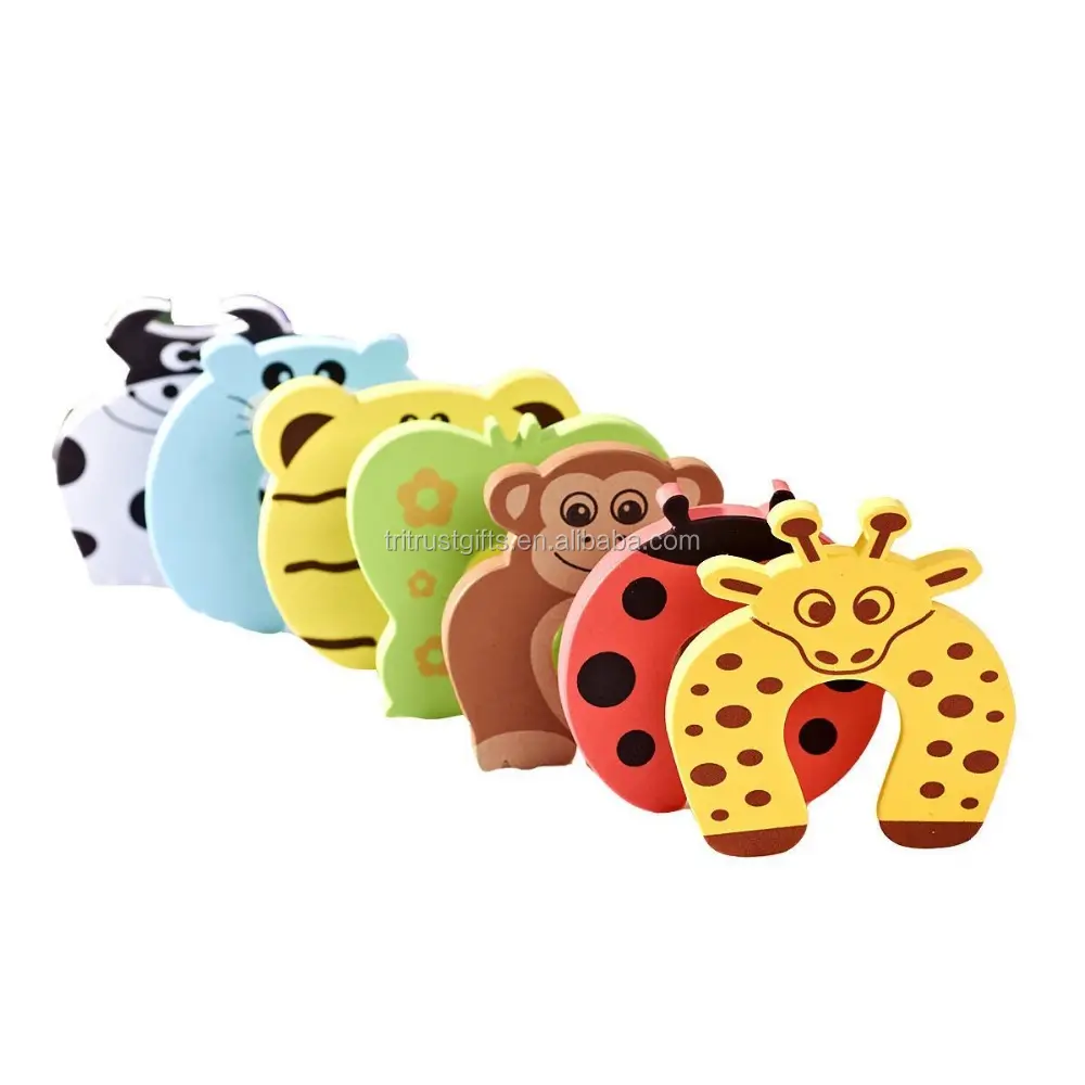 Porta Stopper Holder lock Kid Baby Segurança Finger Protector Stop Edge Corner Guard(Animal Designs)