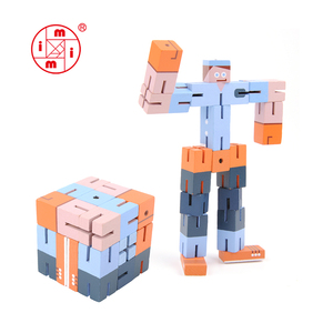 Gỗ có thể gập lại cube đồ chơi <span class=keywords><strong>robot</strong></span> câu đố người đàn ông - Product Image 2