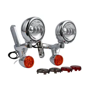 Plaquita TCMT XF2906339-E piezas de la motocicleta iluminación auxiliar soporte señal Spot luz de niebla para carretera rey 1994-2013