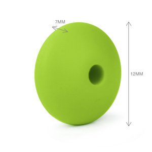 10 pièces Bébé Jouets De Dentition Perle Perles De Silicone Lentilles 12mm Sans Bpa Silicone Dentition Collier De Dentition Bijoux Perle - Product Image 4