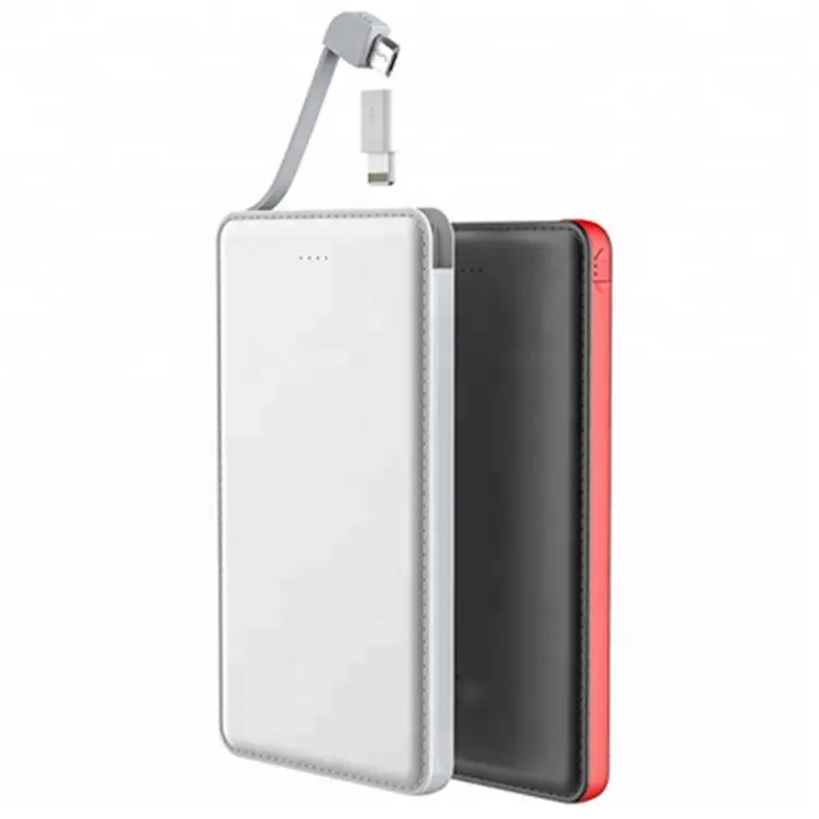 Bestseller eingebaute Kabel Power Bank 5000mah für alle Handys