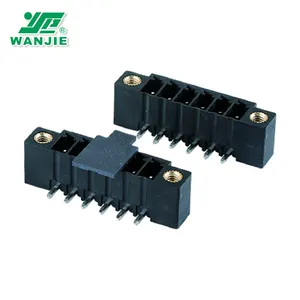 Temperatur Tinggi 3.5Mm 3.81Mm Blok Terminal Dapat Dicolokkan dengan Mur WJ15EDGRM-THR-3.5/3.81