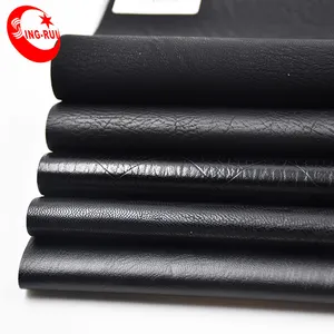 Black pu leather Soft Synthetic leather for garment sell to Colombia