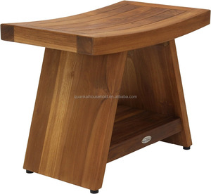 (BELLEMENT ASSEMBLÉ) Banc de douche en teck original Asia 24 pouces avec étagère - Product Image 3