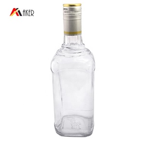 Nuevo proveedor de China, botellas de licor cuadradas transparentes de 700ml, botella de vino de whisky de vodka de ron de vidrio vacío con tapa - Product Image 2