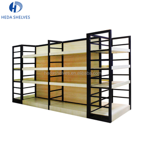 Nhà Thuốc Bằng Gỗ Hiển Thị Rack Metal Gondola Kệ Thiết Kế Cho Cửa Hàng - Product Image 5