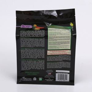 Plastic Treat Aluminum Foil Hot Sale Package Biscuit Recyclable Black Poop Bulk Zipper Bag For Pet Dog Food Beg
