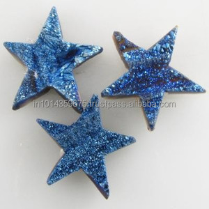 Pierre d'agate bleue druzy pour la fabrication de bijoux, fabrication et approvisionnement en pierres en gros - Product Image 1