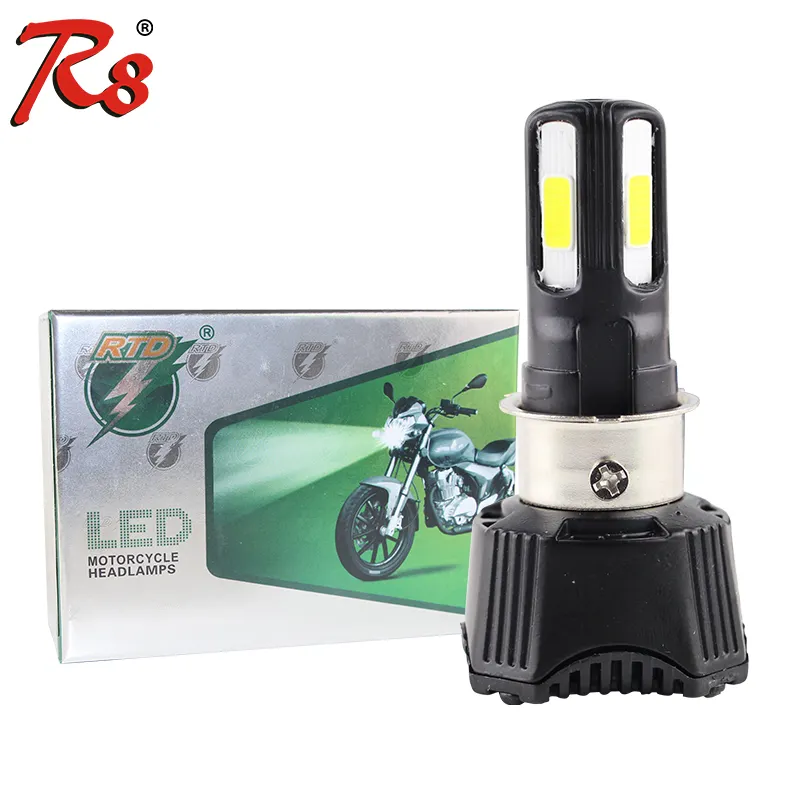 RTD M02H 40W 4 PCS COB LED 오토바이 헤드 라이트 AC DC 9-18V 6500k 화이트 컬러 led 헤드 램프 오토바이/자동차