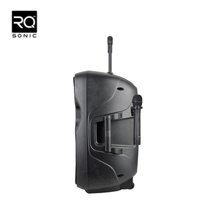 Rqsonic pml15avx 120W 15 ''đầy đủ phạm vi Xe đẩy có thể sạc lại hoạt động loa nhựa xách tay PA hệ thống với bên trong xe đẩy - Product Image 4