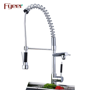 Robinet robinet pour évier de cuisine à retrait, <span class=keywords><strong>Double</strong></span> Spray, grande taille - Product Image 1