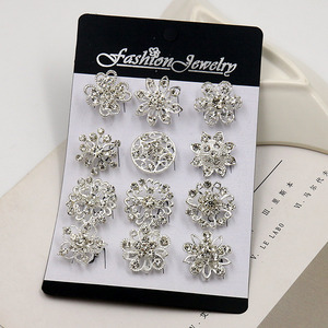 Lot 12pcs <strong>Bridal</strong> and Wedding <strong>Brooch</strong> Button Bouquet Kit Set <strong>Brooches</strong> for Women
