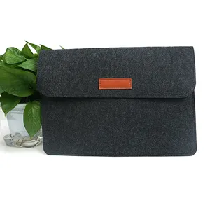 Grey or custom color A4 Document Bag felt laptop sleeve in stock