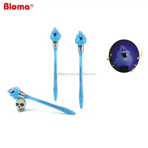 creative ghost shape light up promotional ball pen for kids Halloween gifts