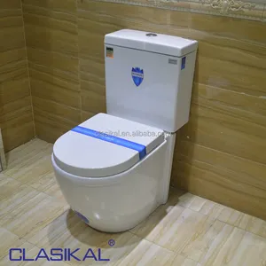 Dibuat di cina harga yang lebih rendah washdown dua potong porselen toilet