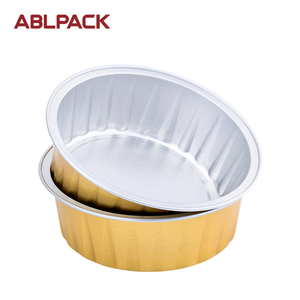 100ml 3.3oz stampi da forno sigillanti in oro forma rotonda fogli di alluminio Mini vassoio monouso tazza con coperchi - Product Image 5