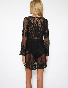 2024 verano moda flor vestido encaje Sexy Bikini blusa - Product Image 3