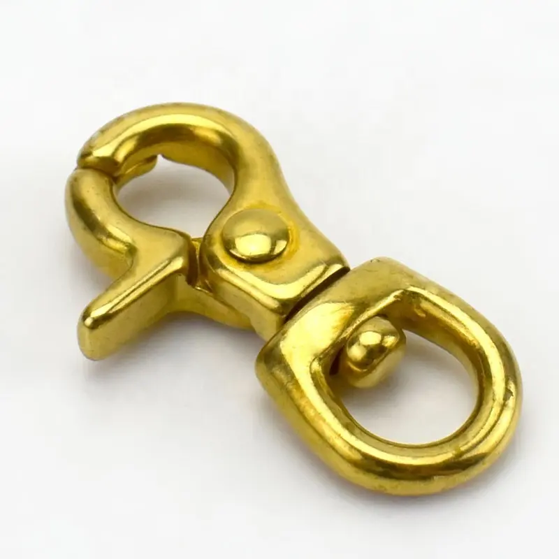 MeeTee ZK659 Casting Hook ทองเหลืองหัวเข็มขัดทองกระเป๋าเดินทางฮาร์ดแวร์หนังทำด้วยมืออุปกรณ์เสริมทองเหลือง Hook BUCKLE