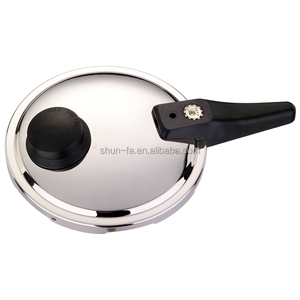 Casserole à induction avec cuiseur à pression en acier inoxydable à pression réglable, poignée noire - Product Image 2