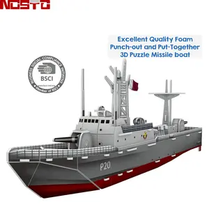 Nosto-Barco de lanzamiento con rompecabezas 3D, barco de lanzamiento con proyecto personalizado, certificado por BSCI, OEM