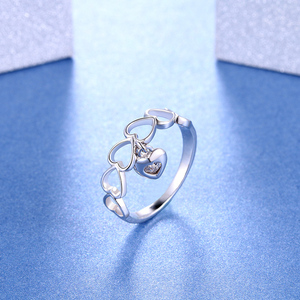 Daochong personnalisé <span class=keywords><strong>populaire</strong></span> européen 925 conceptions de bagues en or en argent sterling pour garçons avec pendentif coeur - Product Image 4