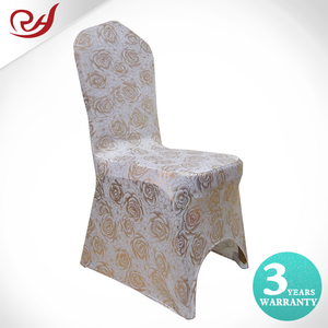 <span class=keywords><strong>Housse</strong></span> <span class=keywords><strong>de</strong></span> <span class=keywords><strong>chaise</strong></span> <span class=keywords><strong>de</strong></span> mariage fantaisie en spandex imprimé à rosettes, vente en gros à prix réduit - Product Image 2