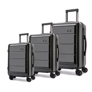 3pcs 20/24/28 ABS PC aluminum trolley travel bags luggage set suitcase with removable wheels