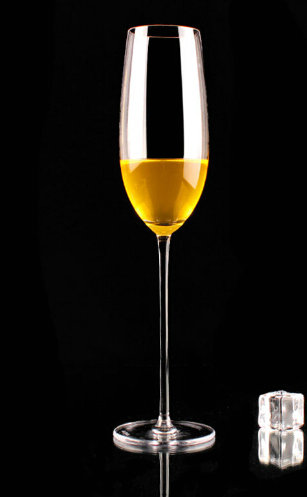 KCP-016 Unique Crystal Glass Pure Stemware Collection Champagne Flute 7 Ounce, Set of 4