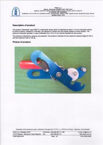 Descenteur de sécurité auto-freinant en aluminium CE EN341 - Product Image 4