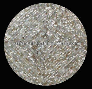 Round Mother Of Pearl Coffee Table , Sea Shell Table Top - Product Image 1