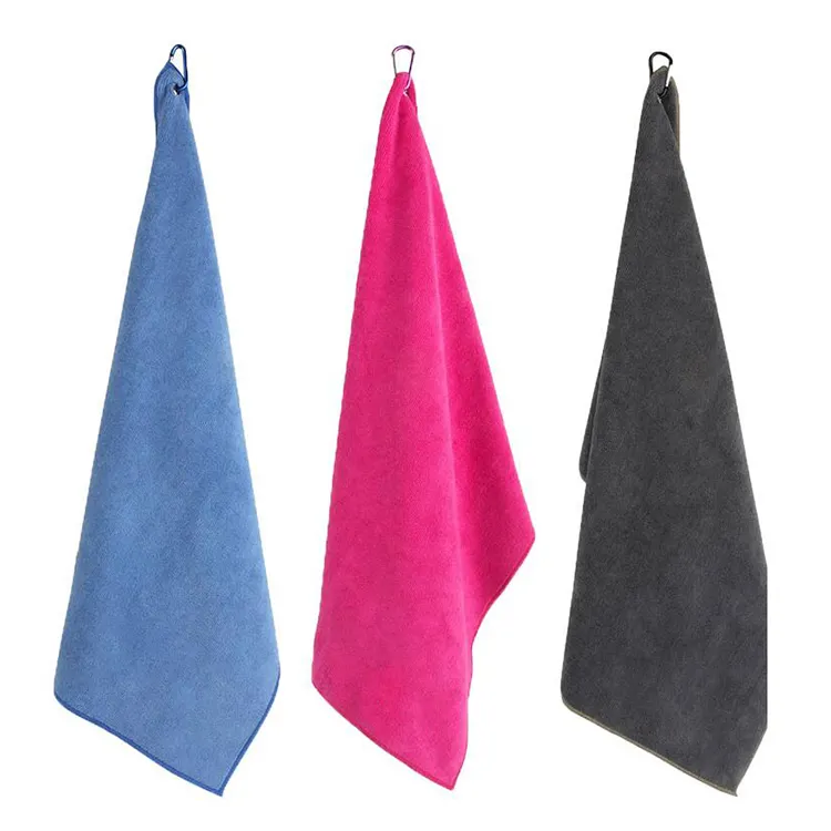Stock soft gifts sport washcloth microfiber terry golf towel kids mini golf towels digital printing golf cleaning toallas