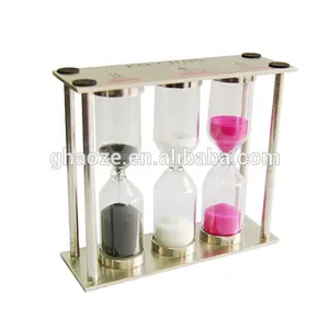 3 In 1 Metal Hourglass 1 3 5 Minutes Tea Sand Timer