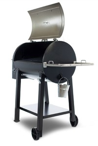 Barril de pellets de madera fumador del carbón de leña barbacoa parrillas con <span class=keywords><strong>ruedas</strong></span> para exterior patio trasero casa jardin - Product Image 4