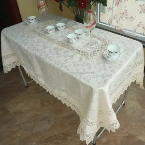 100% Polyester Wholesale White Big Size Table Cloth