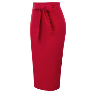 BPE02016 ceinture décorée <span class=keywords><strong>taille</strong></span> <span class=keywords><strong>haute</strong></span> fermeture éclair hanches enveloppé <span class=keywords><strong>jupe</strong></span> <span class=keywords><strong>crayon</strong></span> moulante pour femmes - Product Image 5