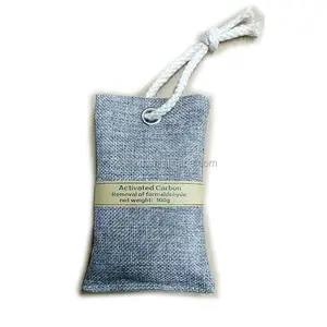 Burlap Air Purifying Bags Bamboo Charcoal Bag Activated Carbon Bags 75G Shoes Deodorizer Wardrobe