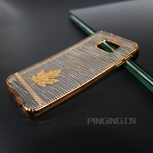 <span class=keywords><strong>El</strong></span> producto más nuevo hoja de arce galvanoplastia caso suave de tpu para samsung <span class=keywords><strong>galaxy</strong></span> S6 Borde - Product Image 4