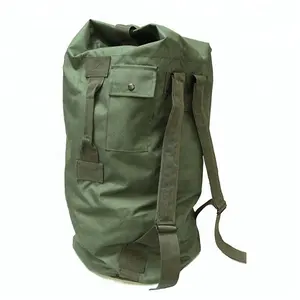 Top Load Camo Plunjezak 15X30, Waterdicht Sport Gewaxt Canvas Plunjezak Mannen Molle Gymtas Met Aangepast Logo